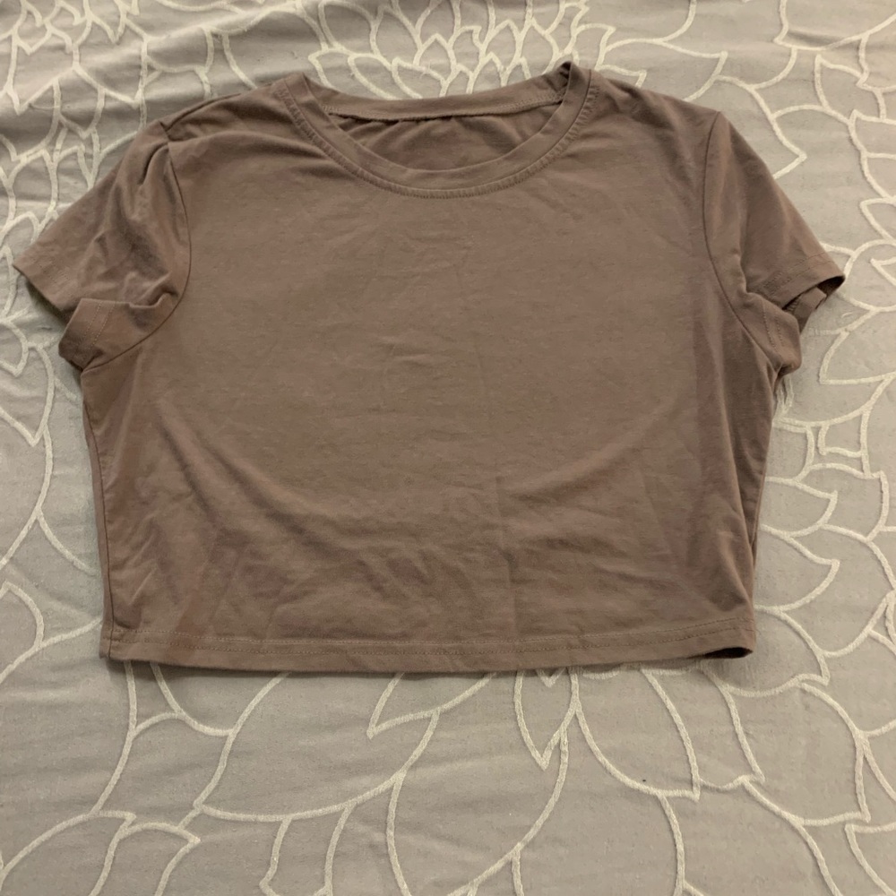 Brown crop top